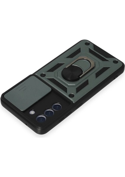 Buğz Samsung Galaxy S21 Fe Kılıf Pars Lens Yüzüklü Silikon - Yeşil fırsatları