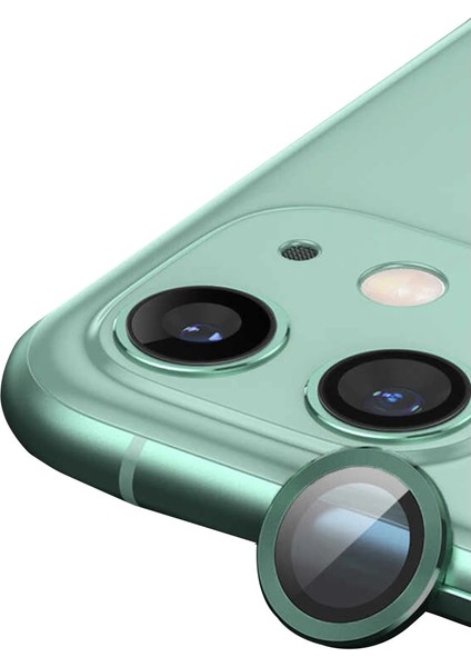 Buğz Iphone 11 Raze Metal Kamera Lens - Yeşil