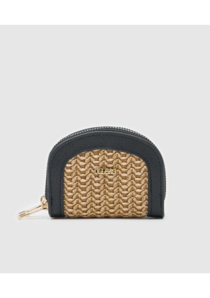 Kadın Askılı Siyah Hasır Çanta Cüzdan fırsatları