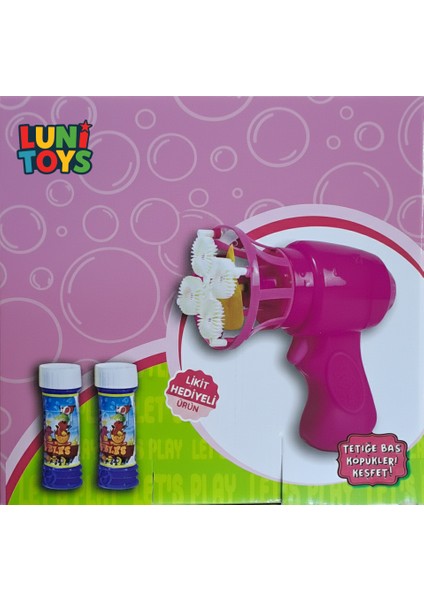 Çok Delikli Köpük Baloncuk Tabancası Pembe