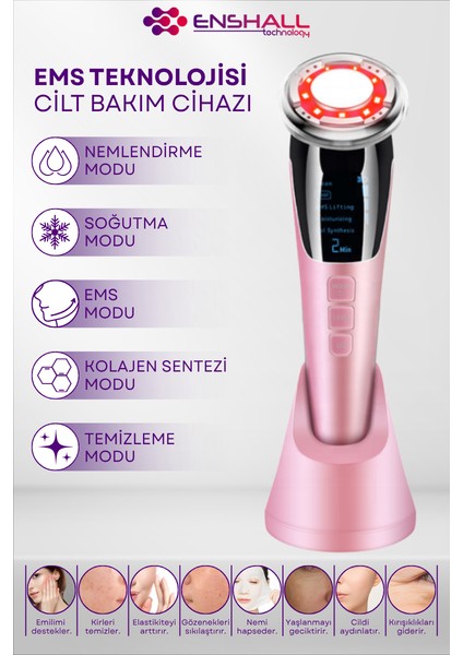 Yeni Nesil Soğuk-Sıcak Titreşim Cilt Bakım Cihazı Yüz Masaj Aleti