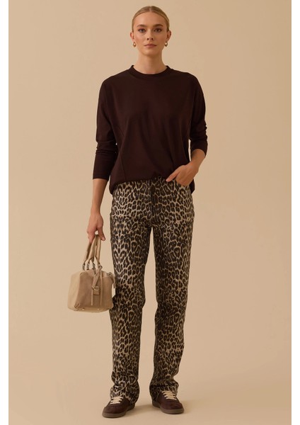 Kadın Sıfır Yaka Basic Tunik 1025 Kahverengi fiyatları