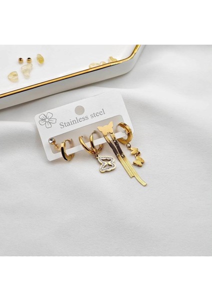 Çoklu Kelebek Küpe