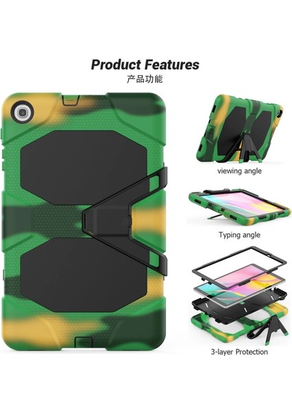 Buğz Samsung Galaxy T510 Tab A 10.1 Kılıf Griffin Tablet Kapak - Kamuflaj modelleri