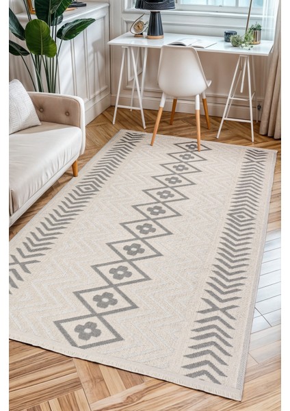 Lima Pamuk Dokuma Halı |kaymaz Tabanlı |makinede Yıkanabilir Modern Halı |kilim, Yolluk LMA01