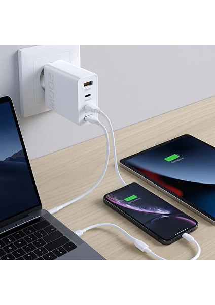 Yk Desing 200W Yüksek Güç Çoklu Port 2×usb + 2×type-C Pd/qc Hızlı Şarj Cihazı - 4 Port Çok Fonksiyonlu Adaptör fırsatları