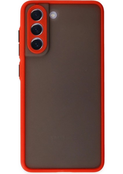 Buğz Samsung Galaxy S21 Fe Kılıf Montreal Silikon Kapak - Kırmızı