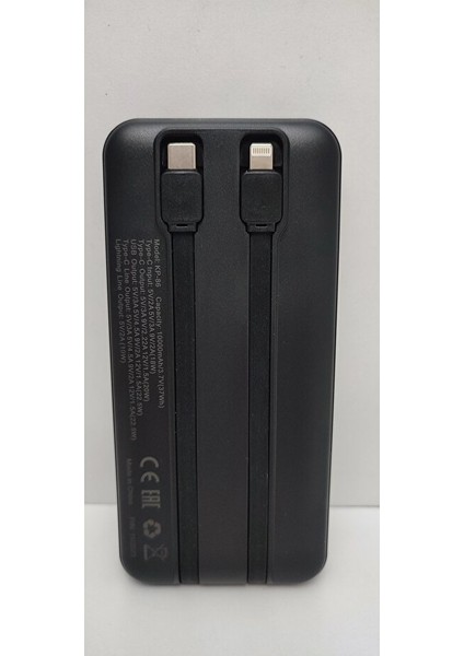 Kp-86 Kendinden Kablolu Hızlı Şarj 10.000 Mah Powerbank