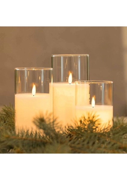 CT-8433 Prag 3'lü Mum Set Masa Lambası Günışığı fiyatları