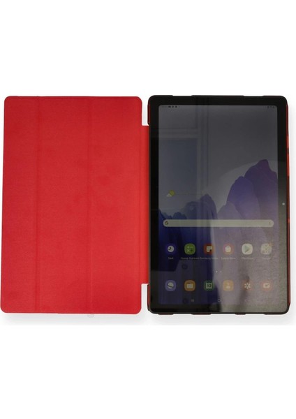 Buğz Samsung Galaxy T970 Tab S7 Plus 12.4 Kılıf Tablet Smart Kılıf - Kırmızı modelleri