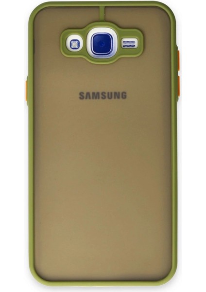 Buğz Samsung Galaxy J7 Kılıf Montreal Silikon Kapak - Açık Yeşil