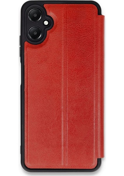 Buğz Newface Samsung Galaxy A05 Kılıf Flip Cover - Kırmızı