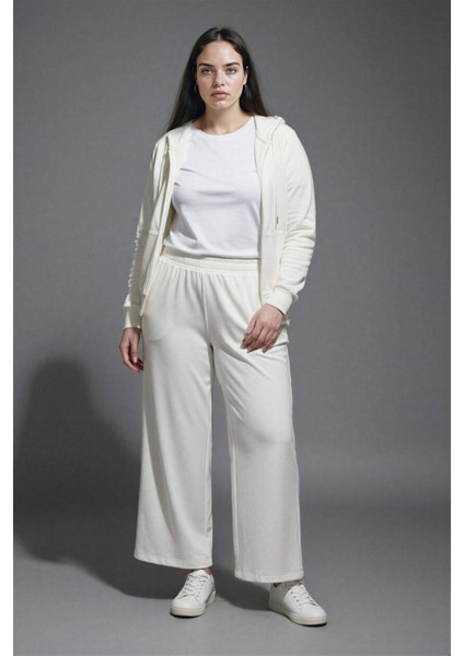 Relax Fit Kapüşonlu Cepli Basic Düz Fermuarlı Sweatshirt