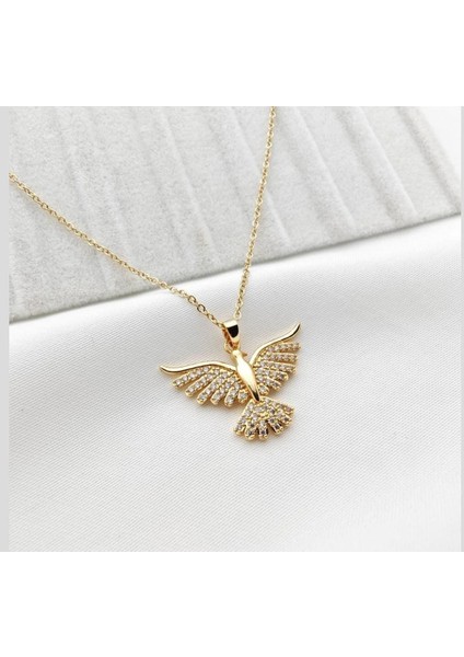 Paslanmaz Şık Kanat Çelik Kolye