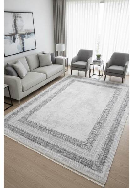 Enti Nita 1202 Gri Hav Toz Vermez Kolay Temizlenen Salon Halısı Yolluk Koridor Halısı