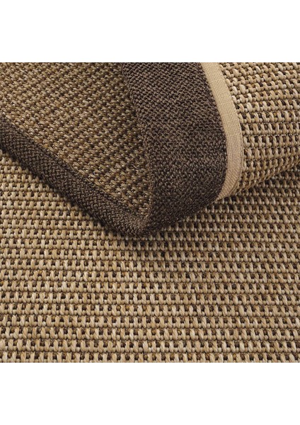 Toronto Art 04 Balkon Halı Hasır Doku Mutfak Halısı Çift Bordürlü Ithal Sisal Halı Yolluk