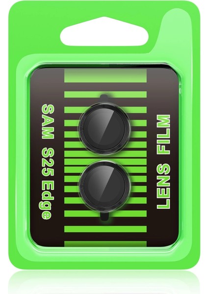 Buğz Samsung Galaxy S25 Edge Raze Metal Kamera Lens - Siyah