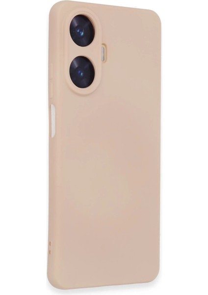 Buğz Realme C55 Kılıf Nano Içi Kadife Silikon - Pudra
