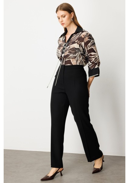 Kadın Büyük Beden Bol Paça Krep Pantolon 1033 Siyah fiyatları