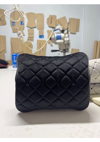 Tay Tüyü Kapitone Oto Boyun Yastığı Siyah (2'li).ergonomik Tay Tüyü Araç Yastığı modelleri