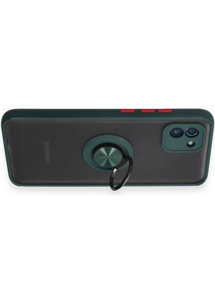 Buğz Samsung Galaxy A03 Kılıf Montreal Yüzüklü Silikon Kapak - Yeşil fırsatları