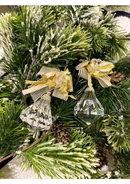 Ithal Yılbaşı Lüks Tasarım Taşlı Süs 1 Adet