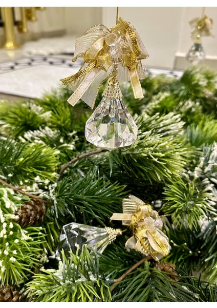 Ithal Yılbaşı Lüks Tasarım Taşlı Süs 1 Adet modelleri