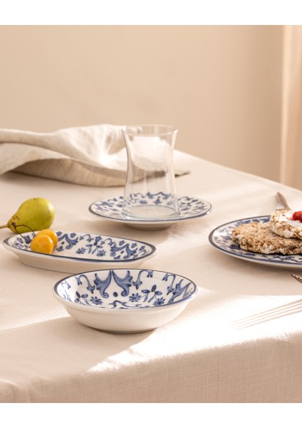 Celaya 26 Parça Kahvaltı Takımı - Mavi/beyaz modelleri