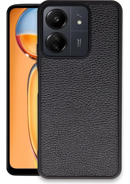 Buğz Newface Xiaomi Redmi 13C Kılıf Aras Deri Kapak - Siyah
