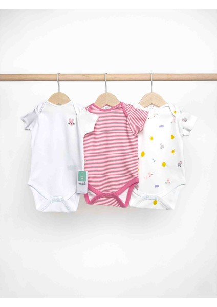 Modadababy Home Hale Kız Bebek 3'lü Zıbın Seti