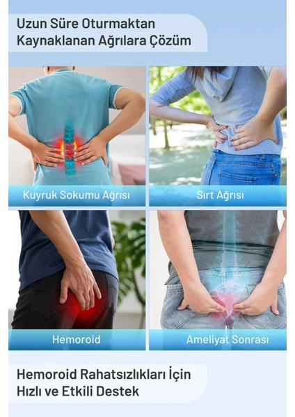 Kuyruk Sokumu ve Hemoroid Için Ortopedik Oturma Yastığı modelleri