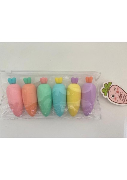 Havuç Tasarımlı Fosforlu Kalem Seti fiyatları