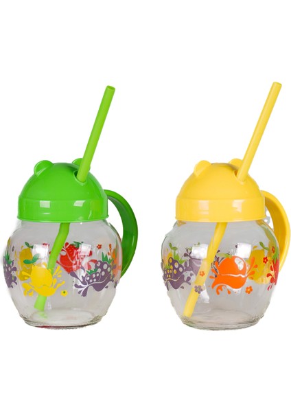 Alıştırma Bardağı Qlux Pipetli Bardak Bebek Çocuk Bardağı C-00373 Cam modelleri