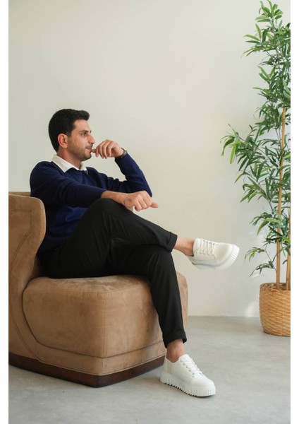 KB-X516 Kuback Beyaz Cilt Günlük Erkek Ayakkabı modelleri