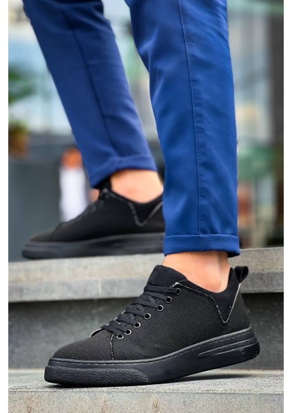 KB-X204 Kuback Siyah Keten Siyah Yüksek Taban Günlük Erkek Spor Ayakkabı fırsatları