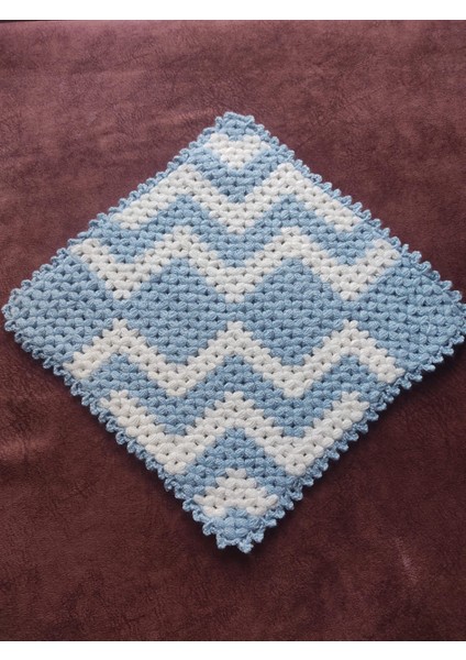 El Işi Kare Beyaz- Mavi Banyo Lifi