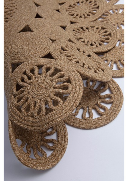 Reygon Ege 27 Hasır Daire Dekoratif El Örgüsü Kilim Yolluk Halı fırsatları