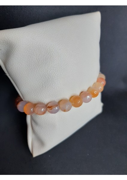 Mryart Bej Renk Doğal Taş Akik Taşı Bileklik Unisex fiyatları