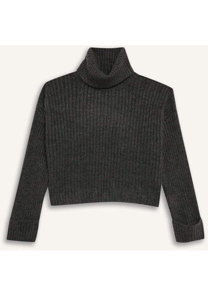 Oversize Geniş Kalıp Balıkçı Yaka Triko Kazak