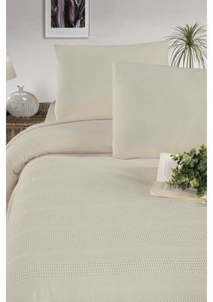 Pamuk Pike Yatak Örtüsü Seti -Lastikli Çarşaf - Yastık Kılıfı - Pike Örtüsü fiyatları