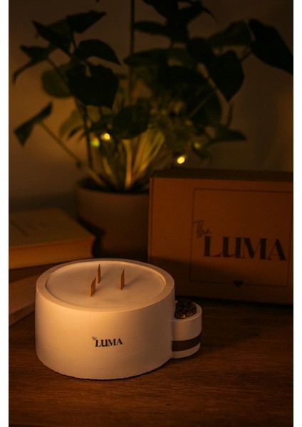 Luma Calm Box – Doğal Soya Mumlu, Kibrit Bölmeli Taş Dekoratif Mum + Doğal Sabun Hediyeli fiyatları