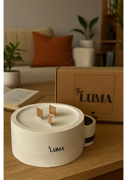 Luma Calm Box – Doğal Soya Mumlu, Kibrit Bölmeli Taş Dekoratif Mum + Doğal Sabun Hediyeli fırsatları