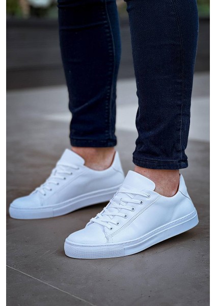 KB-122 Kuback Beyaz Cilt Yüksek Taban Bağcıklı Günlük Erkek Ayakkabı modelleri
