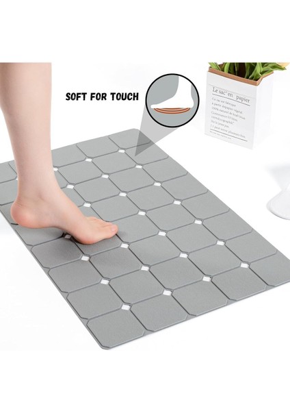 Dilan Store 2 Adet Küvet ve Duş Paspası Vantuzlu Kaymaz Yumuşak Silikon Banyo Paspası 45 x 70 cm D-161