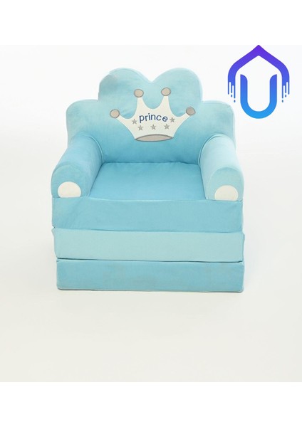 Özel Tasarım Portatif, Yıkanabilir, Katlanabilir Peluş Çocuk Koltuğu 120 cm