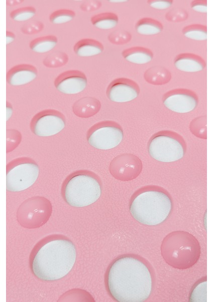 Kare Kabartma Silikon Kaydırmaz Taban Duşakabin ve Banyo Matı (PEMBE)(51X53) modelleri