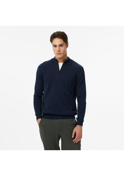 Erkek Lacivert Classic Fit Kazak S57104T.4NV