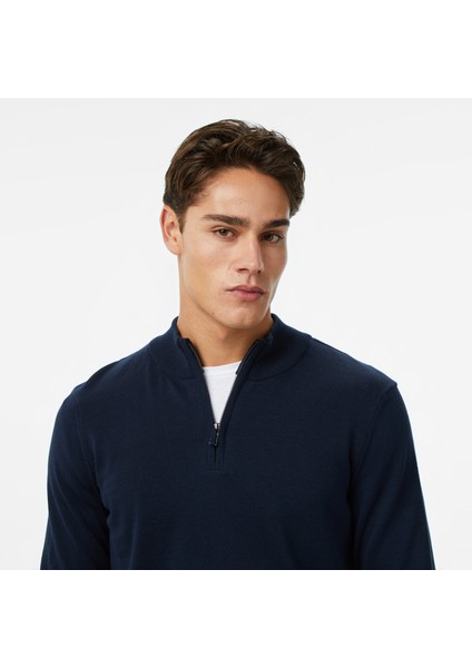 Erkek Lacivert Classic Fit Kazak S57104T.4NV fırsatları