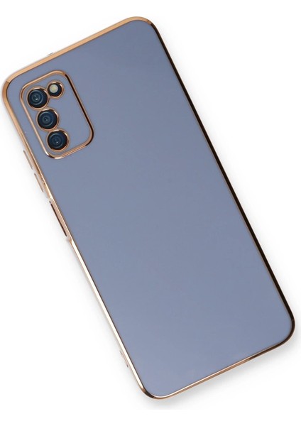 Buğz Samsung Galaxy A03S Kılıf Volet Silikon - Mavi modelleri