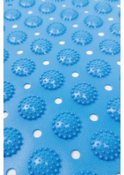 Dikdörtgen Yuvarlak Kabartma Silikon Kaydırmaz Taban Duşakabin ve Banyo Matı (MAVI)(70X40) modelleri